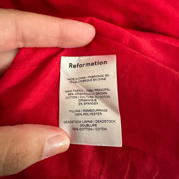 Reformation Buttercup Dress Strapless A-Line Tulle Skirt Red Size 8 - Picture 8 of 10